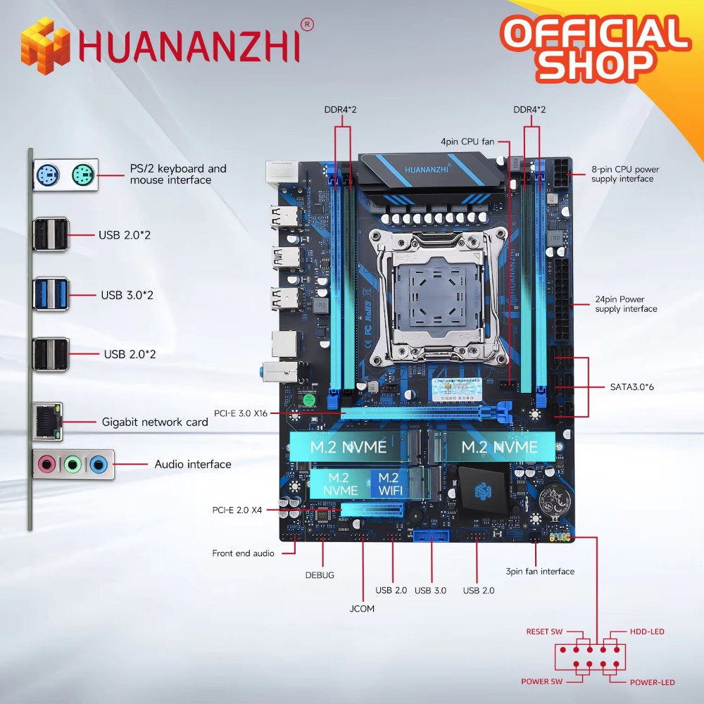 HUANANZHI X99 QD4 LGA 2011-3 X - đánh giá và giá E5 2696 V3